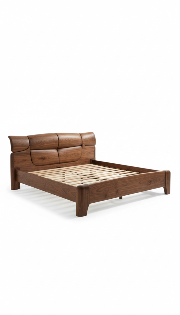 Luxury Solid Walnut King Size Bed Frame