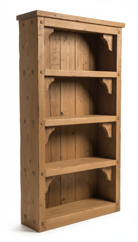 Handmade Rustic Wooden Bookshelf
