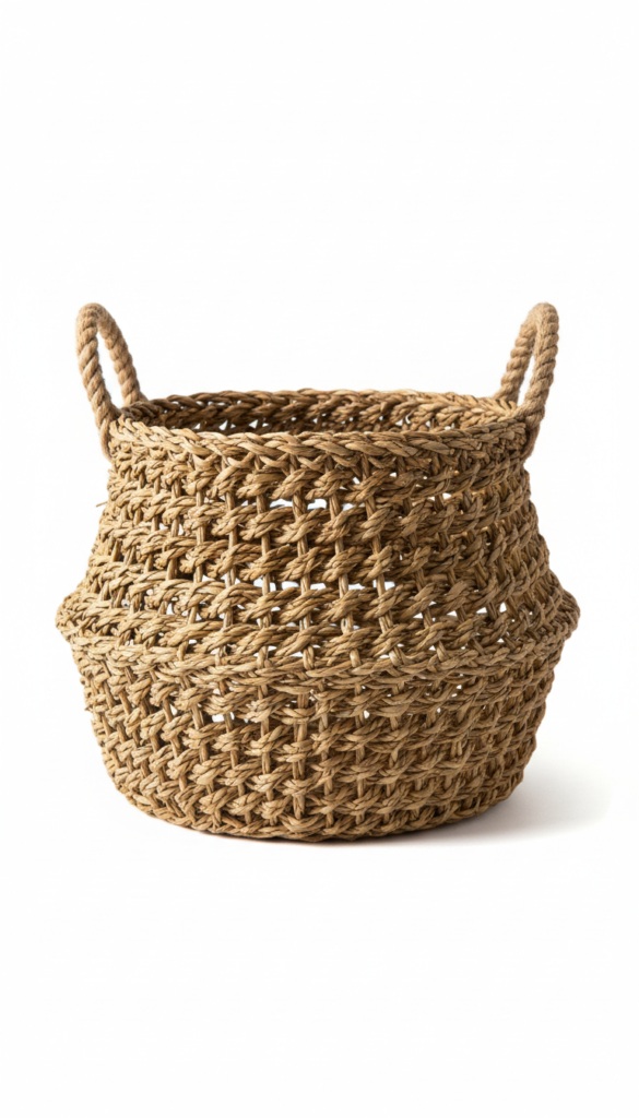 Handmade Woven Seagrass Storage Basket