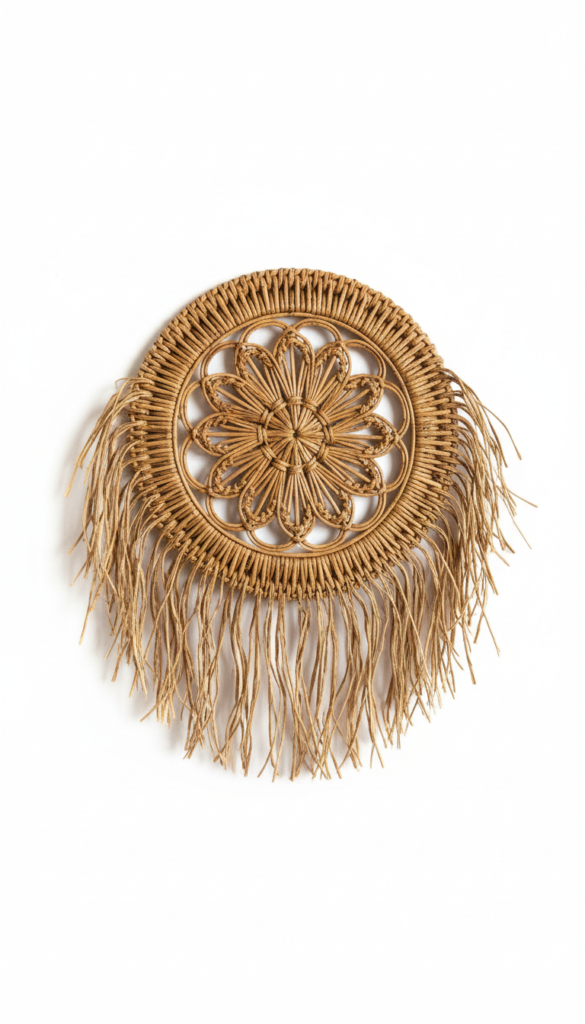 Handmade Woven Rattan Wall Decor