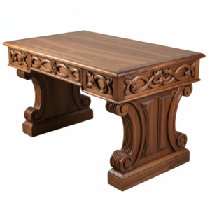 Luxury Handmade Solid Walnut Executive Desk