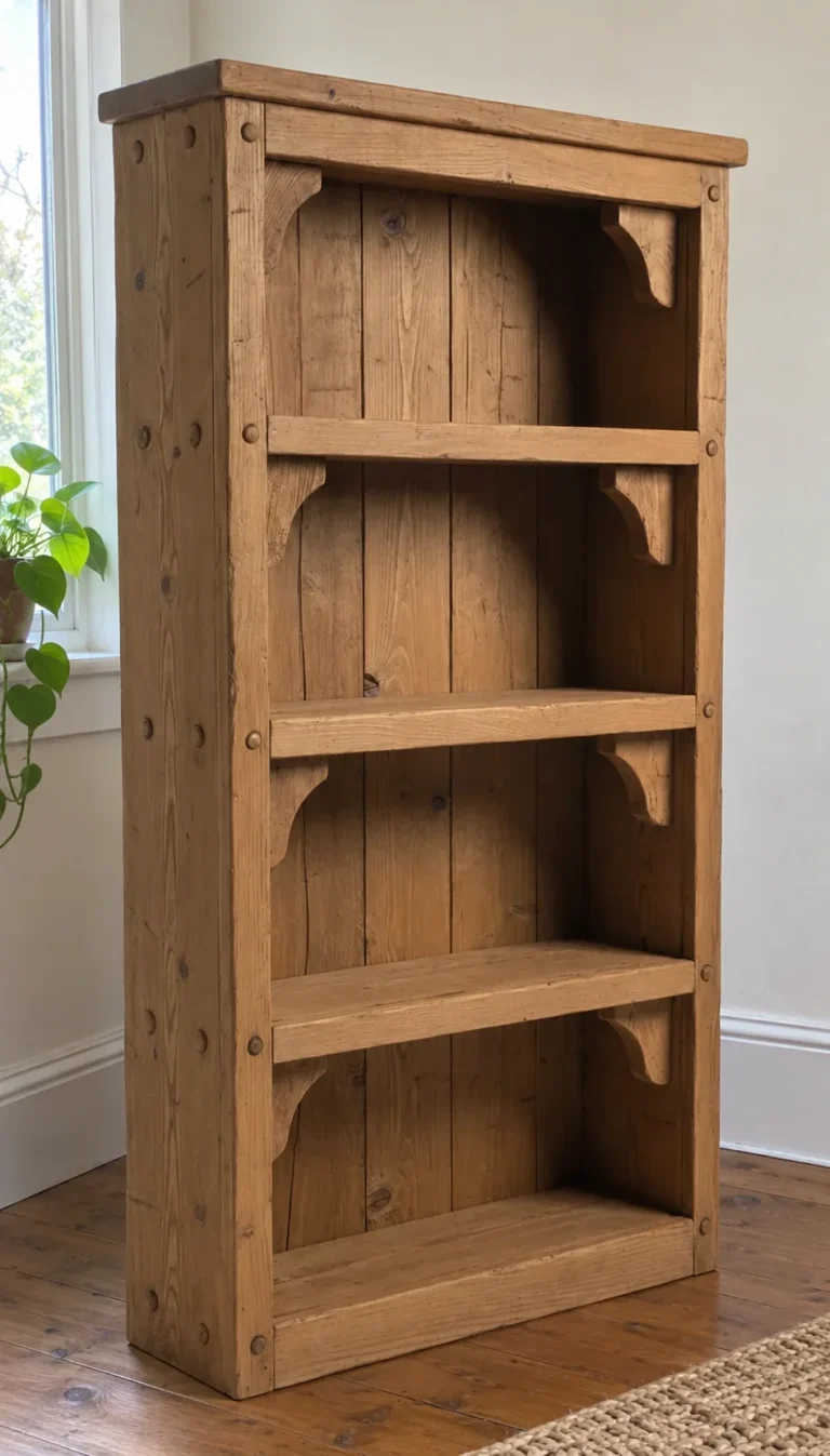 Rustic Wooden Bookcase